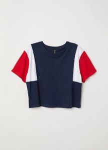 H&M Navy Crop Top
