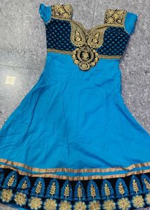Elegant Blue Kurta Set or lycra long