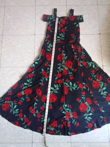 Floral Print Cold Shoulder Dress