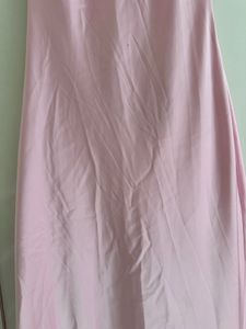 Satin Backless Pink Slip Dress
