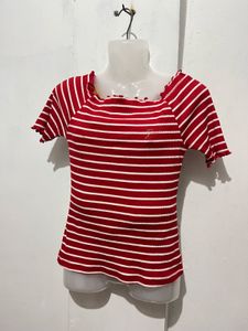 Striped Off-Shoulder Top