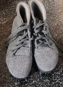 Sparkly Silver Sneakers
