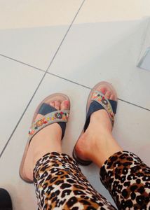 Floral Embroidered Sandals