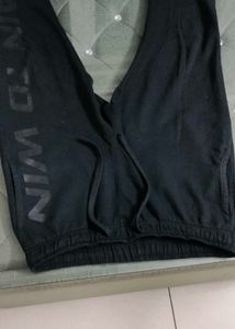Black Joggers with "TRAIN TO WIN" Print