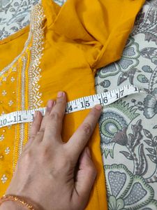 Vibrant Yellow Embroidered Kurta Set