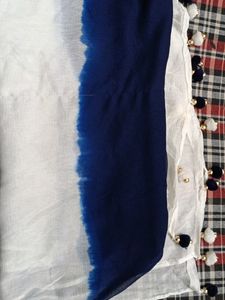 Duppata/blue White