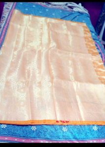 Elegant Orange Silk Saree