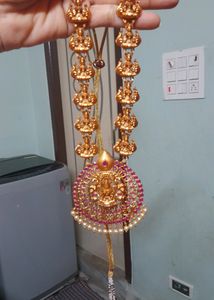 Too Good Quality Laxmi Long Chain With Kempu Stone