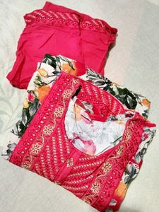 🎀Floral Print Kurta and Pant Set 😍