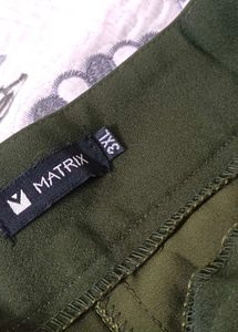 Stylish Belted Green Trousers