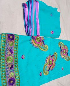New Threads Work Suit Beautiful Duptta Pure 100%