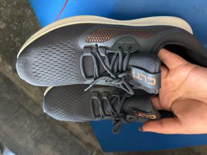 Men's Black &amp; Orange Sports Shoes