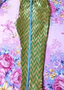 Silk Heavy Party Wear Dress (Pista Colour)
