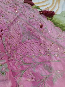 Beautiful Pink Embroidered Saree