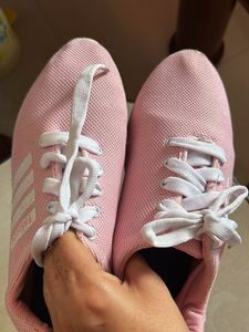 Pink Casual Lace-Up Sneakers