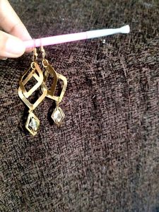 Elegant Gold Geometric Drop Earrings