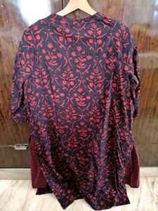 Elegant Maroon &amp; Navy Kurta Set