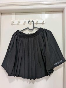 Black Pleated Sports Skort (Skirt With Shorts)