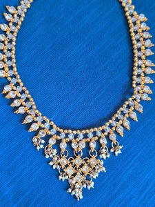 Hand Made Elegant Necklace with White St