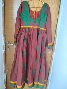 Maroon &amp; Green Traditional Long Gown / Maxi 💚