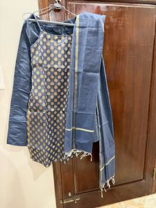 Elegant Blue Kurta Set with Dupatta
