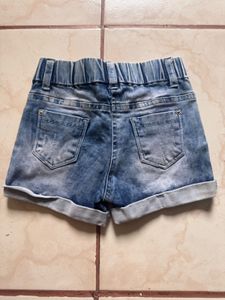 Girls |Stylish Acid Wash Denim Shorts