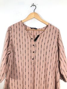 Beige Printed Kurtas(Women’s)