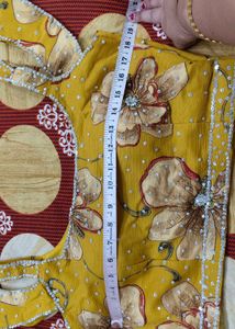 Yellow Floral Print Lehenga Choli Set