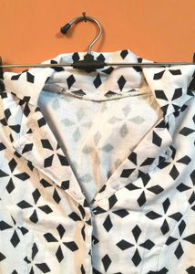 COLLAR NECK PURE COTTON BLOUSE