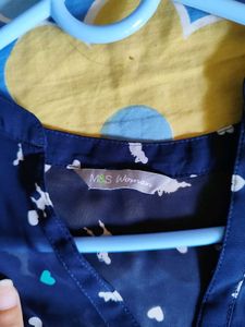 Cute Blue Dog Print Tunic