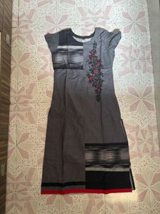 Embroidered Grey Kurti 2XL size