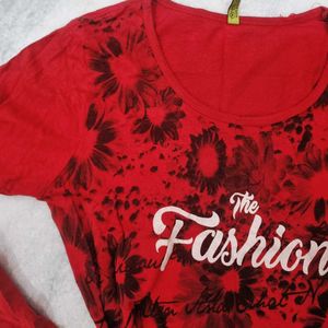 Red "The Fashion" Long Sleeve Top