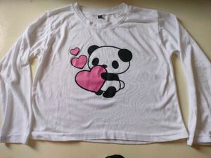 Cute Panda Heart Long Sleeve T-Shirt