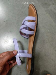 Lavender Slip-On Sandals