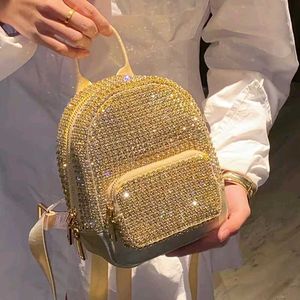Sparkly Gold Rhinestone Backpack HIGH QUALITY