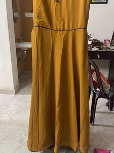 Beautiful Mustard Yellow Ethnic Gown