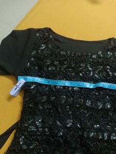 Elegant Black Sequin Party Dress