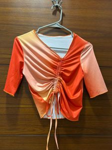 Chic Ruched Ombre Top