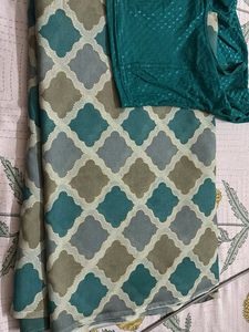 Elegant Teal saree including blouse