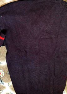 Winter Mehroon With Red Stripes Uniform Sweater...