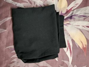 ​High-Waisted Wide-Leg Black Trousers