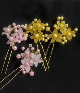 Floral Pearl Hair Pins (Set of 4)