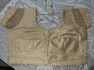 Elegant Gold Sequin Blouse