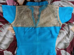Beautiful Blue Kurta with Embellishments
