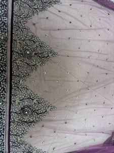 Beautiful Embellished Lavender Saree