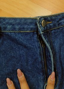 Denim A-Line MiniDenim Skirt