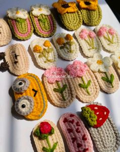 Handmade Crochet Hair Clips