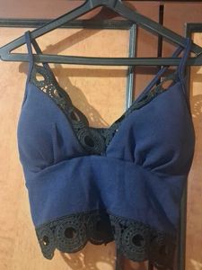 Stylish Blue Crochet Bralette