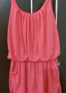 Red Sleeveless Romper