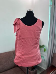 Elegant Pink Sleeveless Drape H&amp;M Top